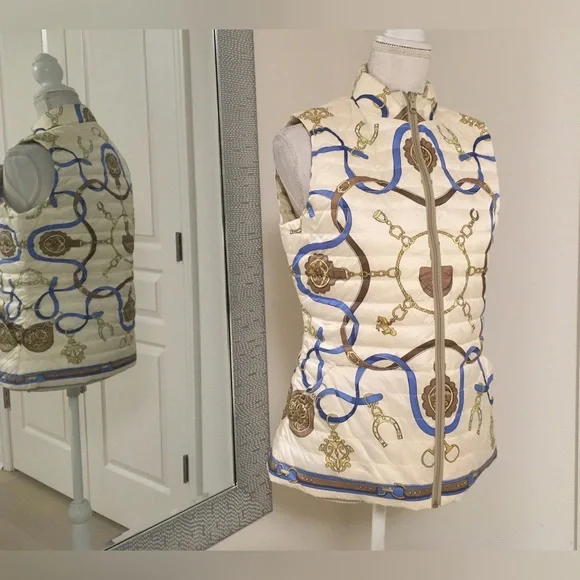 J. McLaughlin Tahoe goose down reversible Packable Vest - Picture 4 of 10